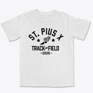 St Pius X High School Track and Field Premium Heavyweight T-shirt
