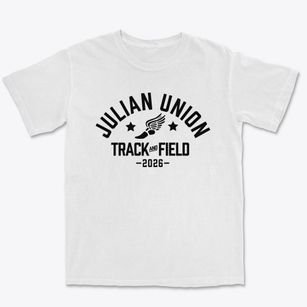 Julian Union School Track and Field Premium Heavyweight T-shirt