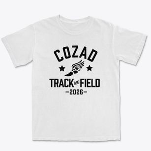 Cozad Senior High School Track and Field Premium Heavyweight T-shirt