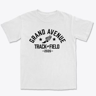 Grand Avenue Elementary School Track and Field Premium Heavyweight T-shirt