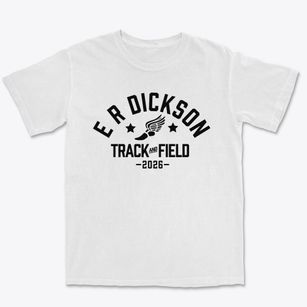 E R Dickson Elementary School Track and Field Premium Heavyweight T-shirt
