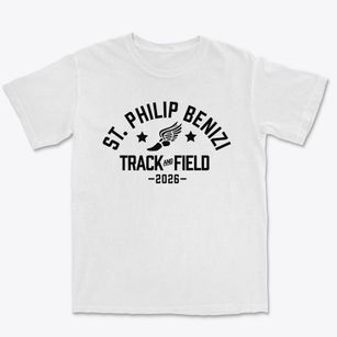 St Philip Benizi Track and Field Premium Heavyweight T-shirt