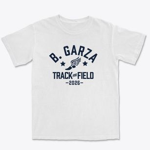 B. Garza Middle School Track and Field Premium Heavyweight T-shirt