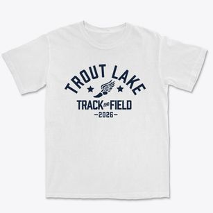 Trout Lake School Track and Field Premium Heavyweight T-shirt