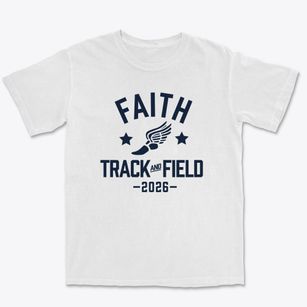 Faith Christian Track and Field Premium Heavyweight T-shirt