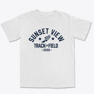 Sunset View Elementary School Track and Field Premium Heavyweight T-shirt