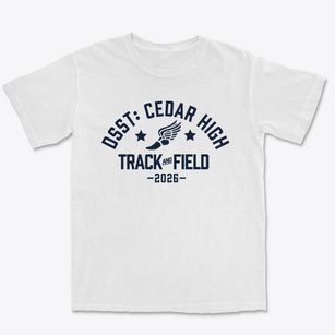 Dsst: Cedar High School Track and Field Premium Heavyweight T-shirt