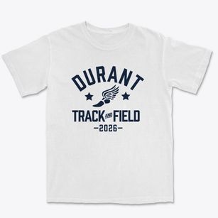 Durant High School Track and Field Premium Heavyweight T-shirt