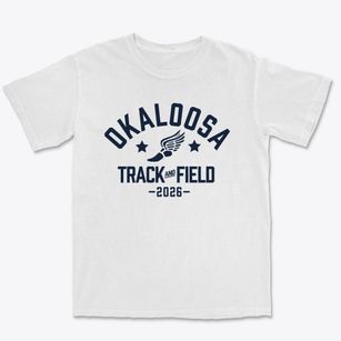 Okaloosa Academy Charter School Track and Field Premium Heavyweight T-shirt