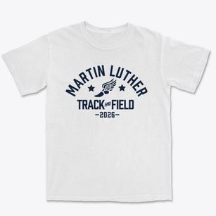 Martin Luther School Track and Field Premium Heavyweight T-shirt