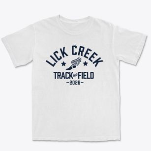 Lick Creek Community School Track and Field Premium Heavyweight T-shirt