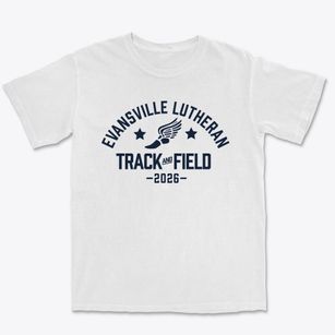 Evansville Lutheran School Track and Field Premium Heavyweight T-shirt
