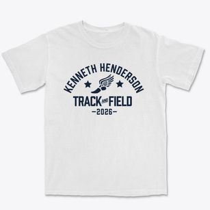 Kenneth Henderson Middle School Track and Field Premium Heavyweight T-shirt