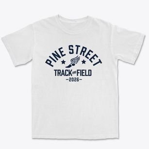 Pine Street Elementary School Track and Field Premium Heavyweight T-shirt
