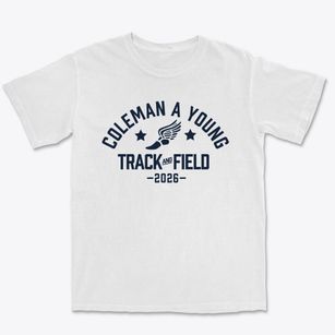 Coleman A Young Elementary School Track and Field Premium Heavyweight T-shirt