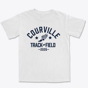 Courville Elementary School Track and Field Premium Heavyweight T-shirt