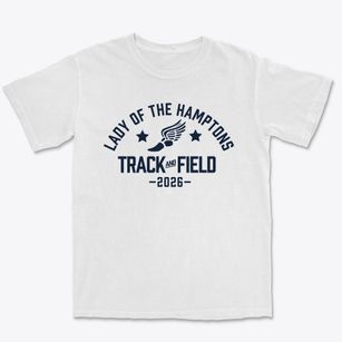 Our Lady Of The Hamptons Track and Field Premium Heavyweight T-shirt