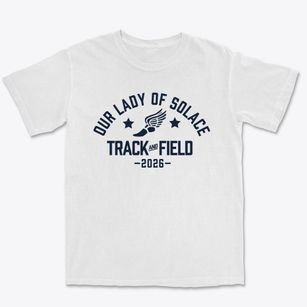 Our Lady Of Solace School Track and Field Premium Heavyweight T-shirt