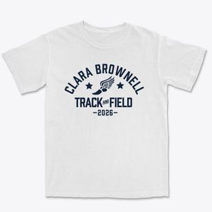 Clara Brownell Middle School Track and Field Premium Heavyweight T-shirt