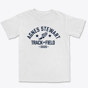 Agnes Stewart Middle School Track and Field Premium Heavyweight T-shirt