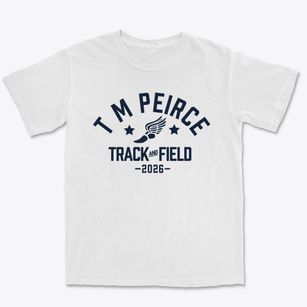 T M Peirce Elementary School Track and Field Premium Heavyweight T-shirt