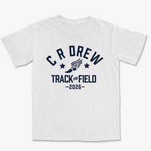 C R Drew Elementary School Track and Field Premium Heavyweight T-shirt