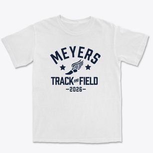 Elmer L. Meyers Senior High School Track and Field Premium Heavyweight T-shirt