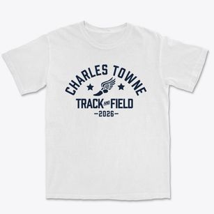 Charles Towne Montessori School Track and Field Premium Heavyweight T-shirt