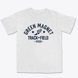 Green Magnet Math & Science Academy Track and Field Premium Heavyweight T-shirt