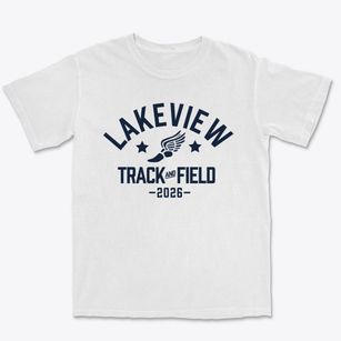 Lakeview Elementary School Track and Field Premium Heavyweight T-shirt