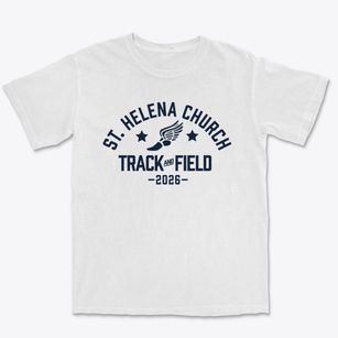 St Helena Church Track and Field Premium Heavyweight T-shirt