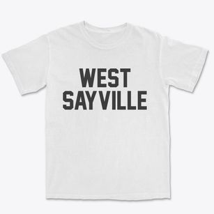 West Sayville New York Classic Block Premium Heavyweight T-shirt