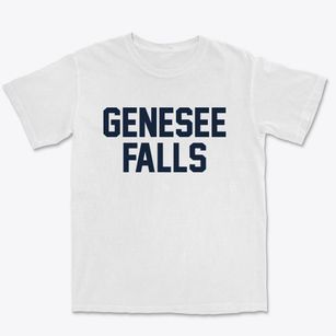 Genesee Falls New York Classic Block Premium Heavyweight T-shirt