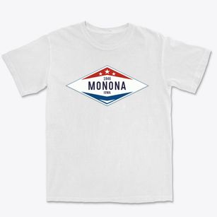 Monona Iowa Diamond Star Premium Heavyweight T-shirt