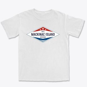 Mackinac Island Michigan Diamond Star Premium Heavyweight T-shirt