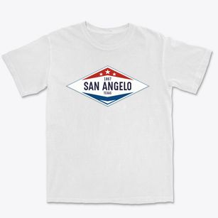 San Angelo Texas Diamond Star Premium Heavyweight T-shirt