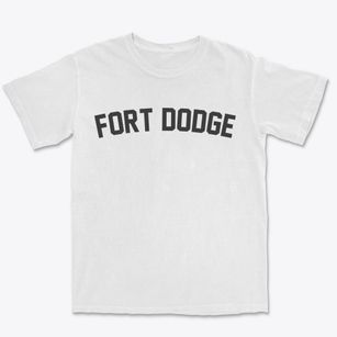 Fort Dodge Iowa Classic Curve Premium Heavyweight T-shirt