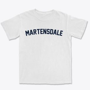 Martensdale Iowa Classic Curve Premium Heavyweight T-shirt