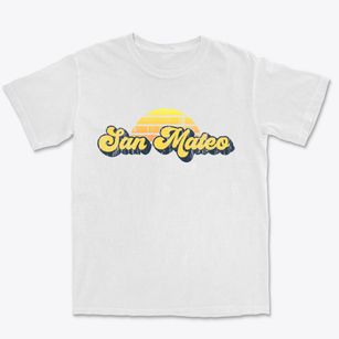 San Mateo California Sublime Sunset Premium Heavyweight T-shirt