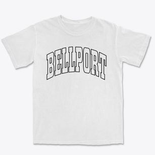 Bellport New York Trendy Block Premium Heavyweight T-shirt
