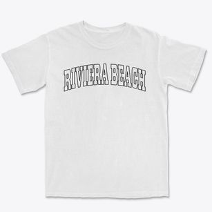Riviera Beach Maryland Trendy Block Premium Heavyweight T-shirt