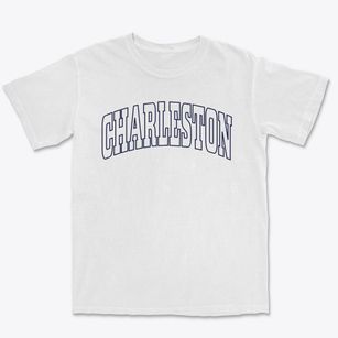 Charleston West Virginia Trendy Block Premium Heavyweight T-shirt