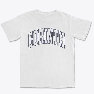 Corinth Maine Trendy Block Premium Heavyweight T-shirt