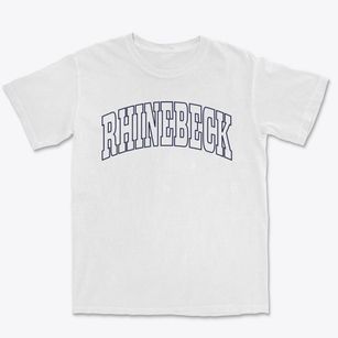 Rhinebeck New York Trendy Block Premium Heavyweight T-shirt