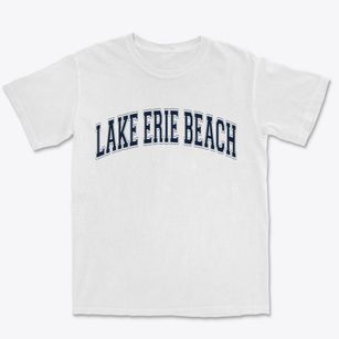 Lake Erie Beach New York Varsity Premium Heavyweight T-shirt