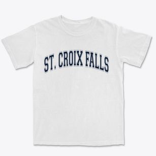 St. Croix Falls Wisconsin Varsity Premium Heavyweight T-shirt