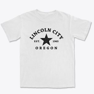 Lincoln City Oregon Star Premium Heavyweight T-shirt