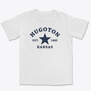 Hugoton Kansas Star Premium Heavyweight T-shirt
