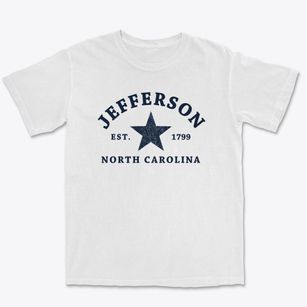 Jefferson North Carolina Star Premium Heavyweight T-shirt