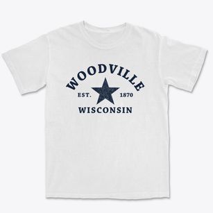 Woodville Wisconsin Star Premium Heavyweight T-shirt